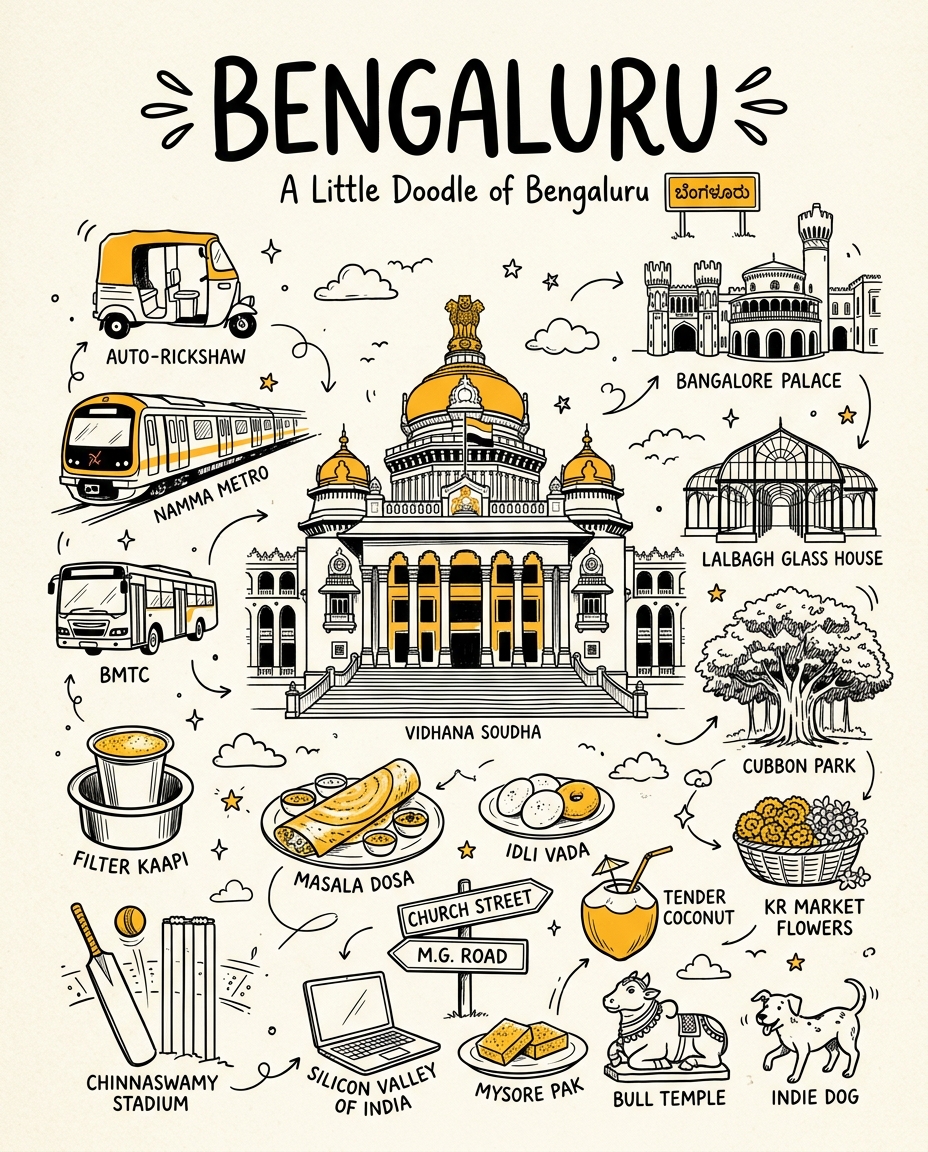 Minimalist Doodle Travel Poster